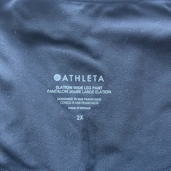 Athleta Pant Womens 2X Elation Wide Leg Pull On Active Athleisure Comfort Black - Picture 4 of 9